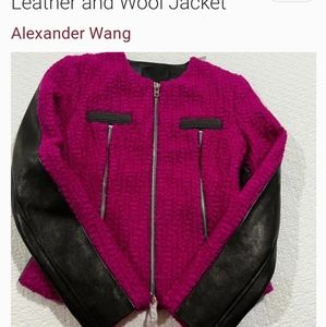 Alexander Wang Leather and Wool Jacket